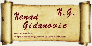 Nenad Gidanović vizit kartica
